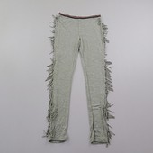 中小童高腰长裤 春季 8岁女童松紧腰流苏弹力紧腿裤 欧美7 A11 新款