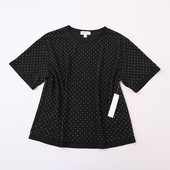 新款 潮款 欧美女士圆领短袖 夏季 弹力铆钉网纱t恤 时尚 套头衫 D15