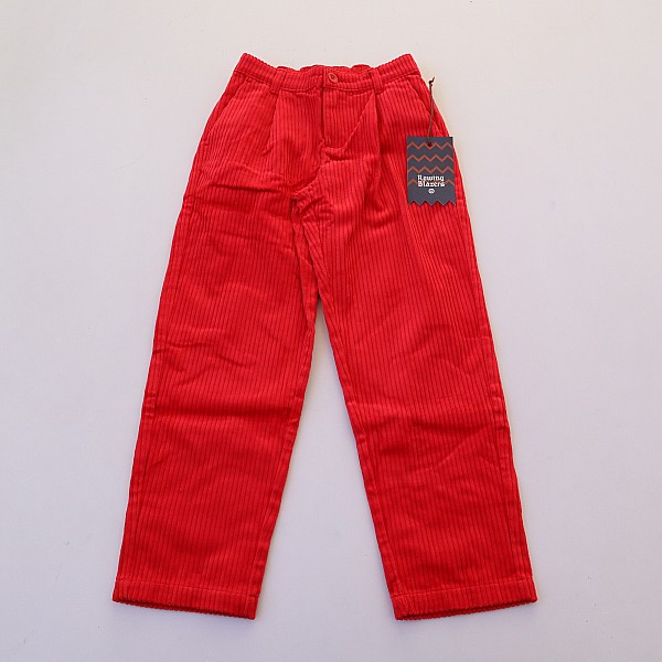 女童微松紧灯芯绒麻混纺直筒裤