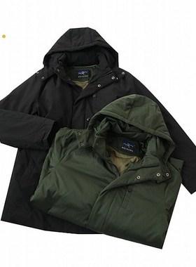 秋冬新款男士可脱卸帽可拆羽绒内胆羽绒服 中长保暖羽绒外套B13