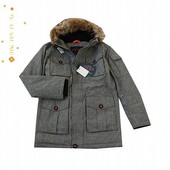 秋冬新男连帽可拆真毛领棉衣 多口袋户外保暖收腰拉链棉服外套A11