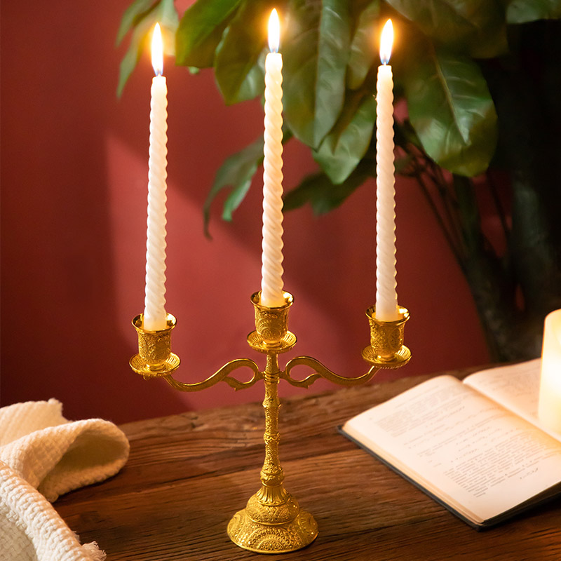东南亚风金属三头五头蜡烛台