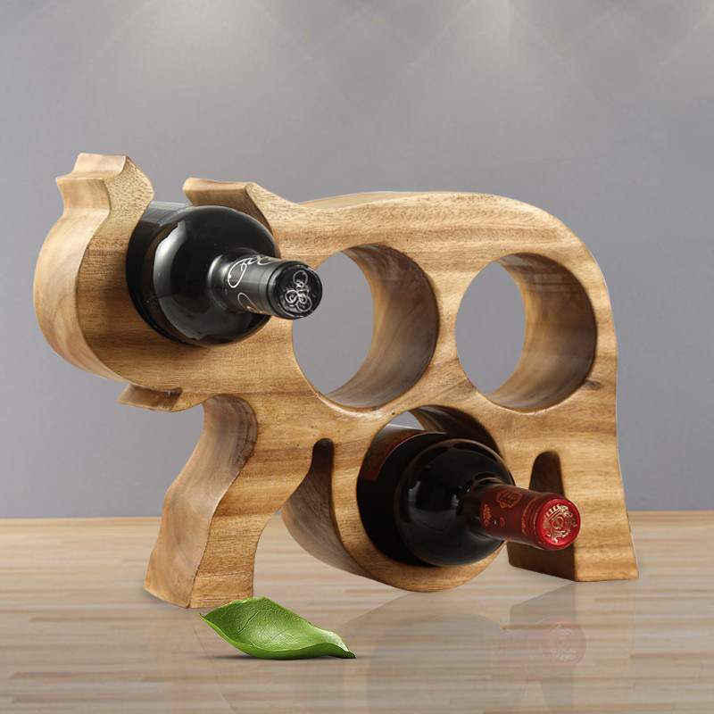 泰国实木大象红酒架摆件简约客厅装饰家用创意酒店会所葡萄酒架子,收纳整理,红酒架,淘宝优惠券,粉丝福利购,淘宝优惠卷