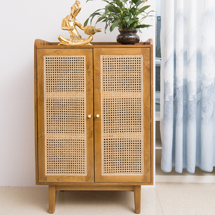 柜家用门口经济型有门一体玄关柜小户型现代简约新款 实木简易鞋