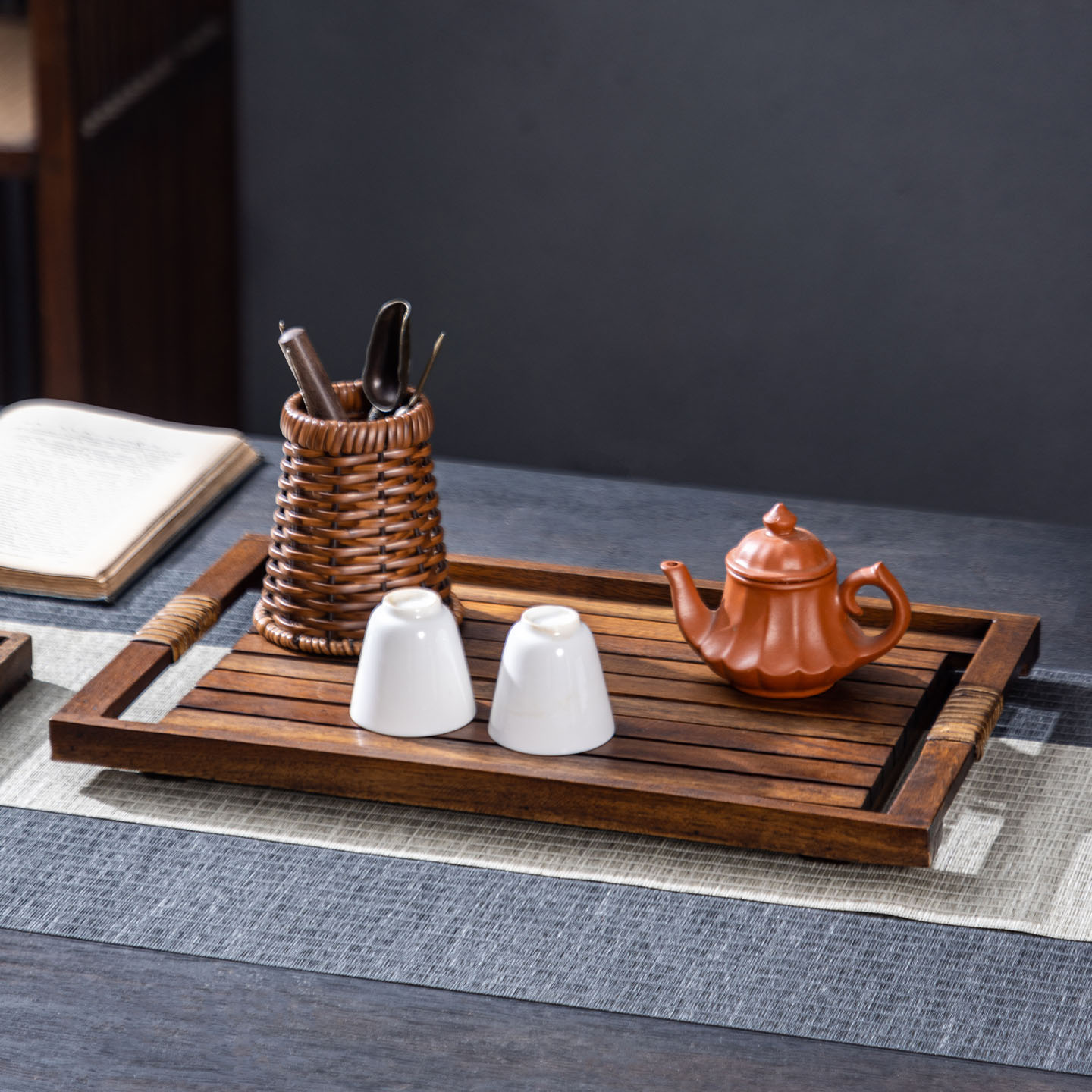 东南亚风实木茶盘新款家用干泡台