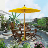 东南亚风遮阳伞户外庭院伞泰国太阳伞室内泰式 沙滩露台阳台摆摊伞