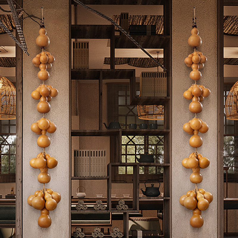 天然真葫芦挂件五福临门装饰壁挂