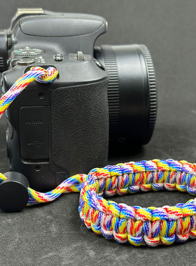 240KG拉力相机带 纯手工编织单反相机手腕带 微单挂绳 相机手绳