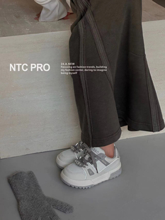 2025冬新款潮牌NTC加棉男女童百搭大头休闲板鞋小胖丁牛皮运动鞋