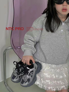 2025秋新款韩版童鞋潮牌NTC中大男女童魔术贴轻便透气跑步运动鞋