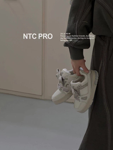 2025冬季新款韩版加绒滑板鞋男女童牛皮小白鞋潮牌NTC休闲运动鞋