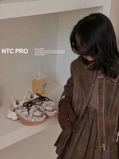 2025冬新款韩版童鞋潮牌NTC男女中大童加棉保暖复古老爹鞋运动鞋