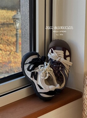 2026春款韩版童鞋潮牌JBM中大男女童网面透气户外登山百搭运动鞋