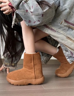 2025冬新款韩版货儿童潮牌NTC中大男女童高帮加厚棉雪地靴运动鞋