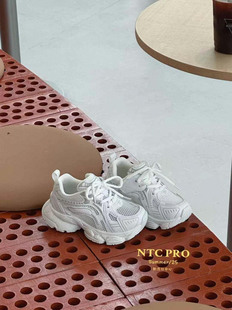 2025夏新款韩版童鞋潮牌NTC中大男女童网面透气白色运动鞋老爹鞋