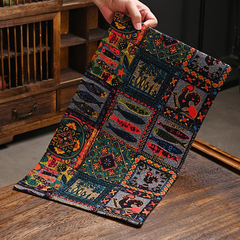 复古棉麻茶席垫布艺防水茶巾