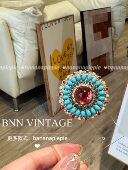 BNN Vintage复古中古奢华古董级宫廷风江疏影赵丽颖女 丝巾扣胸针