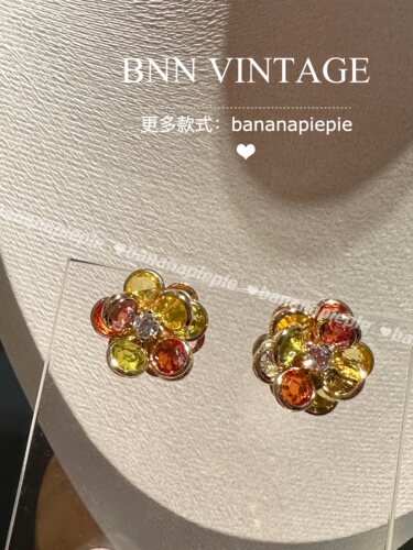 BNNVintage复古中古气质女耳钉
