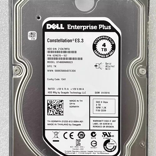 戴尔4TBSAS3.5存储硬盘