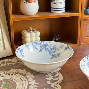 北府 图兰朵骨瓷碗甜品碗斗笠碗敞口碗面碗陶瓷碗可微波