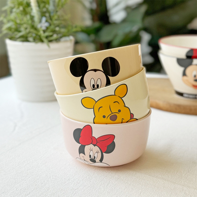 陶瓷甜品碗迪士尼米奇米妮可微波