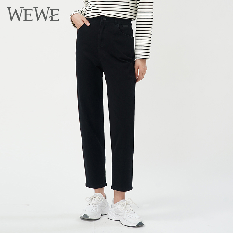 WEWE唯唯直筒长裤简约高腰