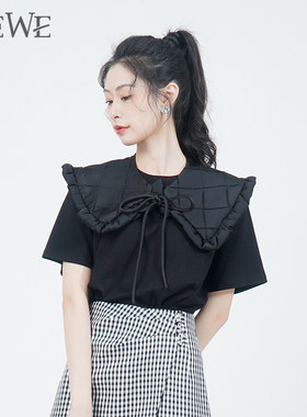 WEWE唯唯短袖休闲常规个性披肩