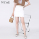 新品 女装 高腰A字修身 WEWE唯唯夏季 显瘦女士半身裙简约时尚