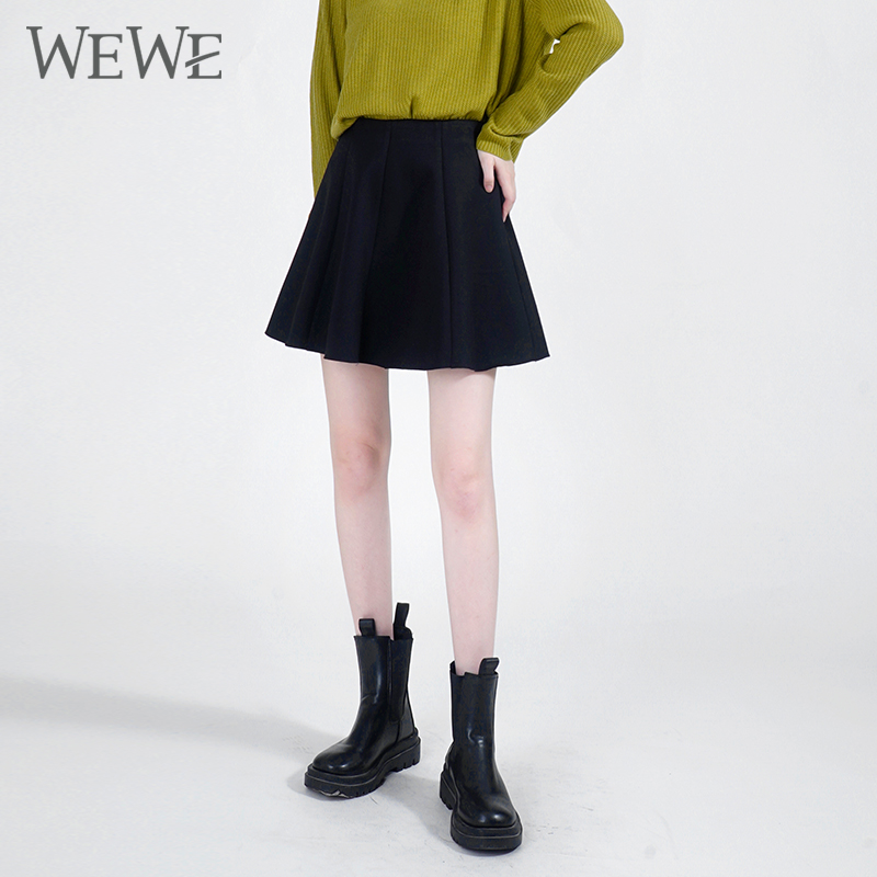 WEWE唯唯短裙伞裙休闲高腰新品
