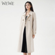 OL风通勤长款 WEWE 双面呢大衣 女装 简约大气时尚 唯唯冬季 新品