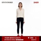 IIIVIVINIKO冬季 女M340238645C 多巴胺V领保暖针织衫 新品 羊绒
