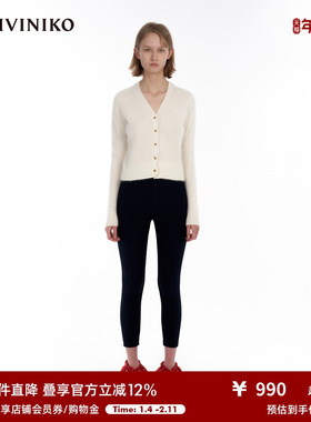 IIIVIVINIKO冬季新品“羊绒”多巴胺V领保暖针织衫女M340238645C