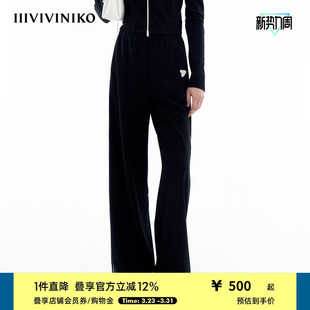 宽松中腰运动直筒裤 新款 IIIVIVINIKO春季 子女 涤纶垂感针织布