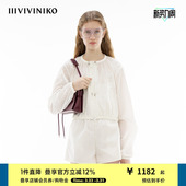 圆领外套女C424719130D 百搭简约干练短款 IIIVIVINIKO夏季 新款