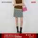 IIIVIVINIKO2025秋新款 时尚 气质高腰格纹A字型半裙女M537001629A