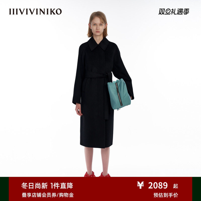 IIIVIVINIKO长款毛呢外套