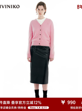 IIIVIVINIKO冬季新品“羊绒”多巴胺V领保暖针织衫女M340238645C