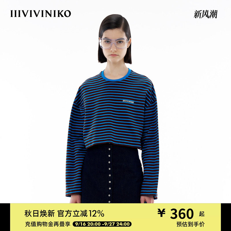 截短长袖T恤IIIVIVINIKO