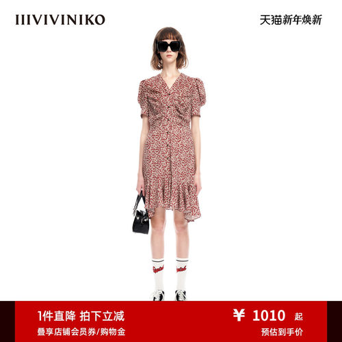 夏季碎花连衣裙IIIVIVINIKO
