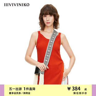 细罗纹针织背心女M221227635C IIIVIVINIKO春夏新品 环保粘胶