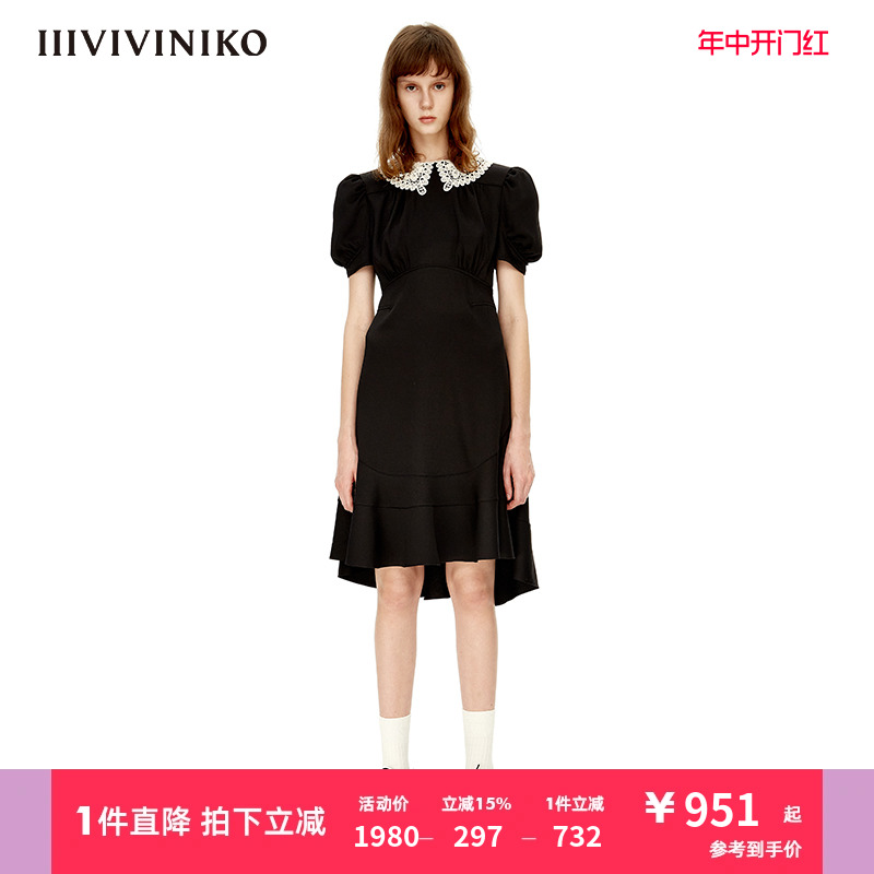 IIIVIVINIKO蕾丝花边连衣裙