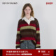 上衣女装 IIIVIVINIKO2025秋新款 Polo领彩色条纹针织衫 R530105665B