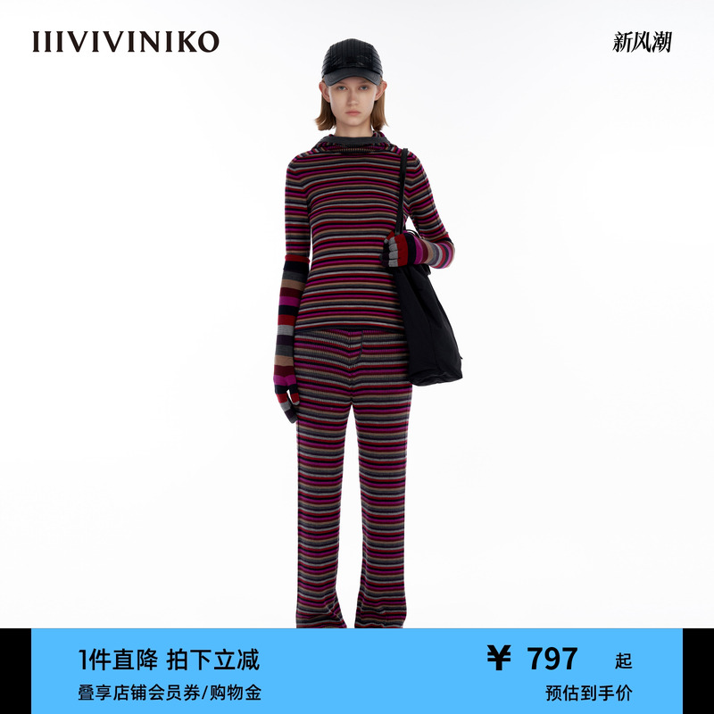 羊毛针织套头衫IIIVIVINIKO连帽