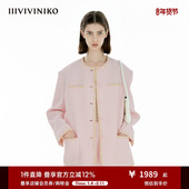 IIIVIVINIKO2025春新款 进口面料 复古粗花呢大廓形外套女