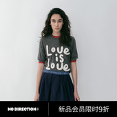 DIRECTION 短袖 Love love 圆领针织衫 N610102620A