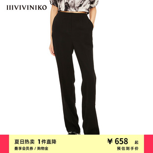 IIIVIVINIKO春夏新品 子女M220801135E 爽滑阔腿长裤 凉感醋酸