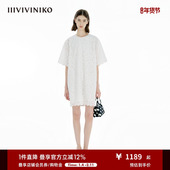 廓形蕾丝衬衫 IIIVIVINIKO2025春新款 短袖 连衣裙女B510617176B