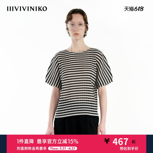 条纹短袖上衣IIIVIVINIKO