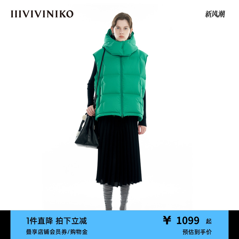 IIIVIVINIKO短款羽绒马甲