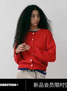 NO DIRECTION+ 手工刺绣字母圆领开衫N540210651C52